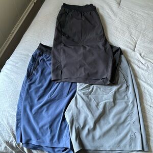 3 Pack Ten Thousand Interval Short - All Sz Large - Navy, Black and Grey 9”